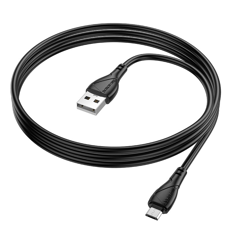 Câble de Données et de Charge USB-A - microUSB Borofone BX121 Energy, 18W, 1m, Noir