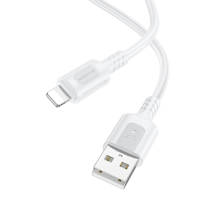 Câble de Données et de Charge USB-A - Lightning Borofone BX111 Feliz, 18W, 1m, Blanc