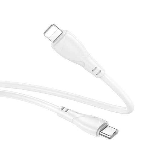 Câble de Données et de Charge USB-C - USB-C Borofone BX121 Energy, 60W, 1m, Blanc