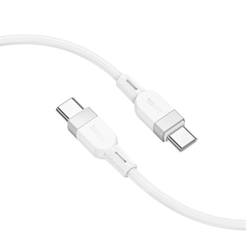 Câble de Données et de Charge USB-C - USB-C HOCO X109, 60W, 1m, Blanc