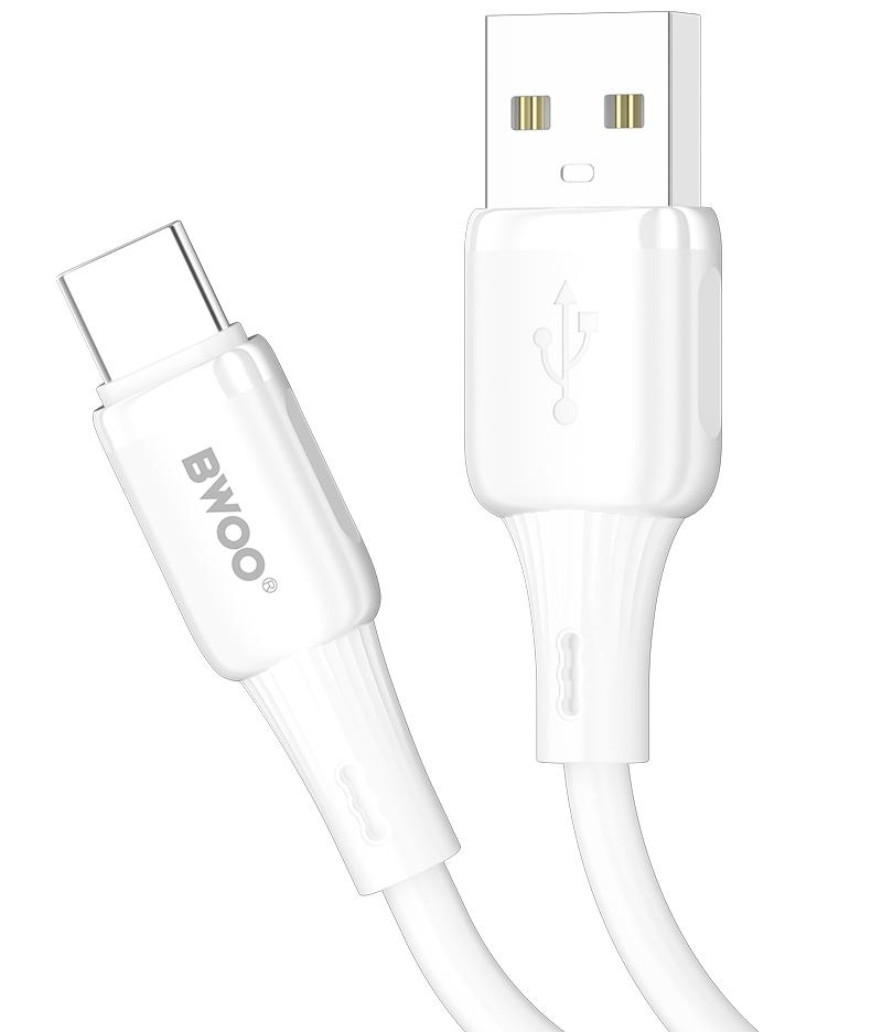 USB-A to USB-C Data and Charging Cable BWOO X329C, 15W, 1m, White