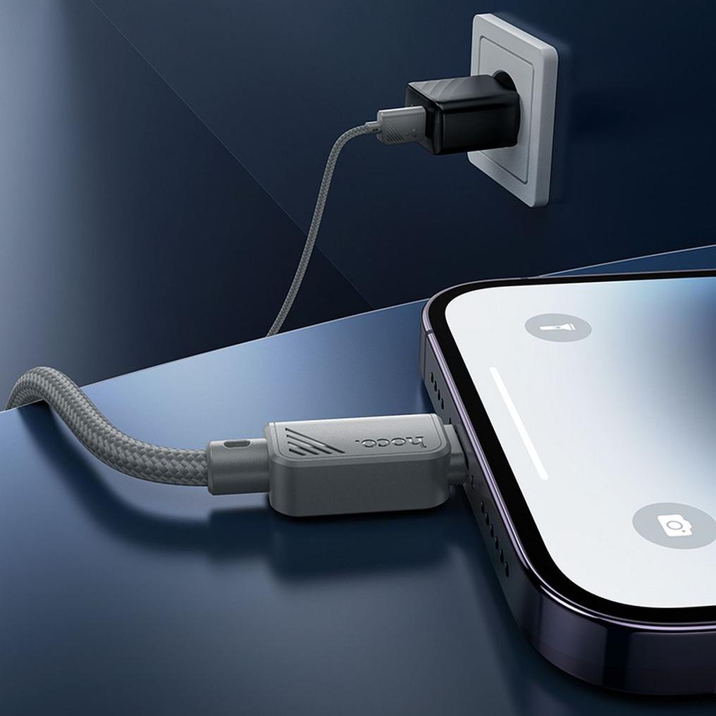 Câble de données et de charge USB-A - Lightning HOCO X113, 18W, 1m, Gris