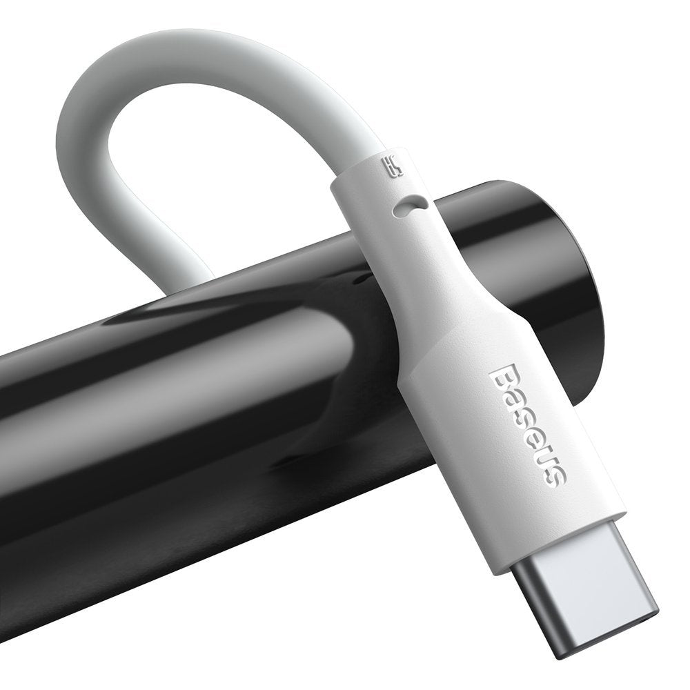 Câble de Données et de Charge USB-A - USB-C Baseus, 40W, 1.5m, Set 2 pièces, Blanc TZCATZJ-02
