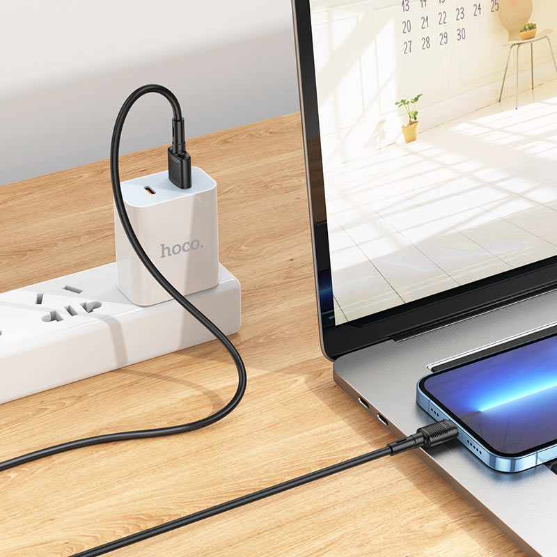 Câble de Données et de Charge USB-A - Lightning HOCO X83 Victory, 18W, 1m, Noir