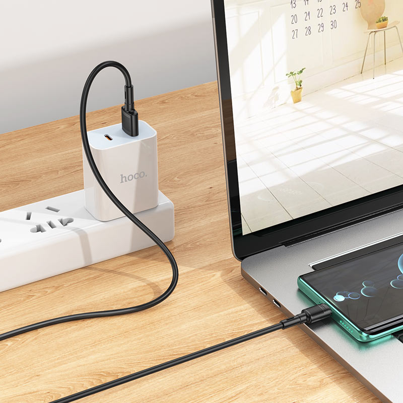 Câble de données et de charge USB-A - USB-C HOCO X83 Victory, 20W, 1m, Noir
