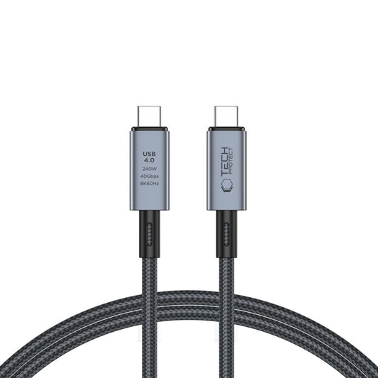 Câble de données et de charge USB-C - USB-C Tech-Protect Ultraboost Max, 240W, 1m, Gris