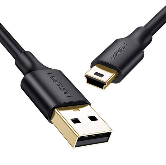 Câble de données et de charge USB-A - miniUSB UGREEN US132, 18W, 1m, noir