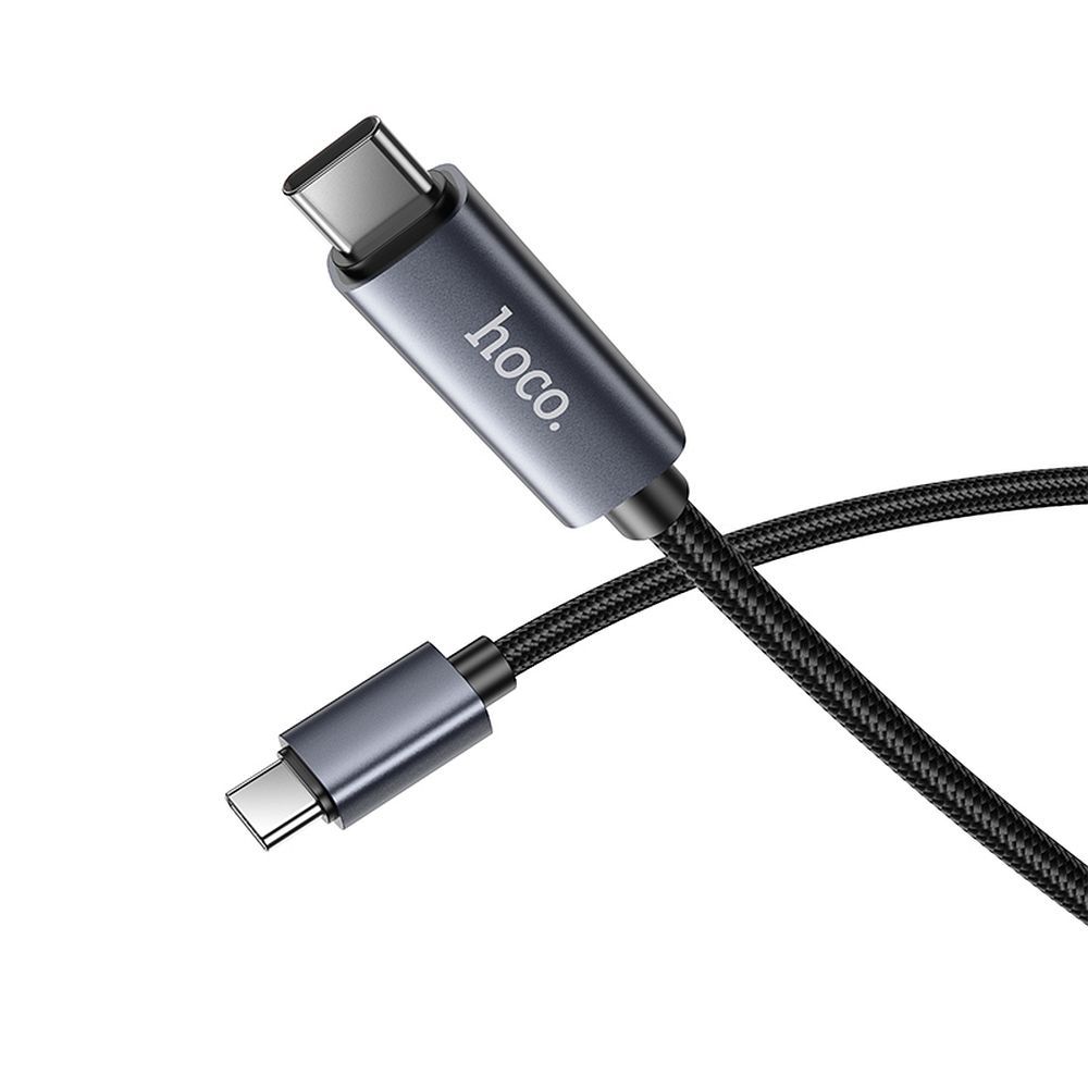 Câble de Données et de Charge USB-C - USB-C HOCO Display X112, 60W, 1m, Noir