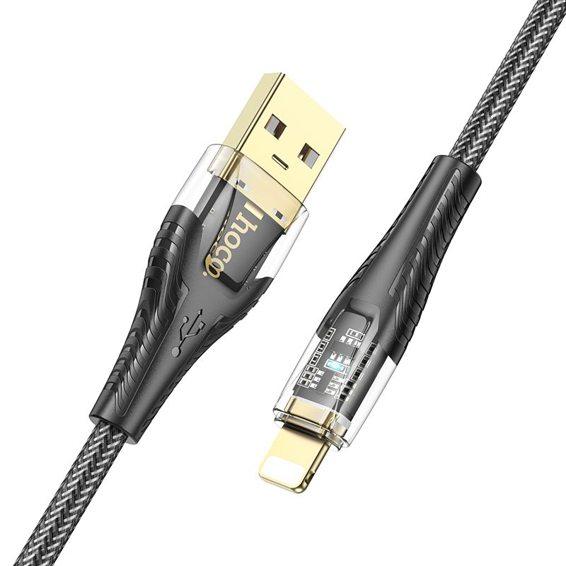 Câble de Données et de Charge USB-A - Lightning HOCO U121, 18W, 1.2m, Noir