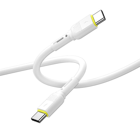 Câble de Données et de Charge USB-C - USB-C WiWu Wi-C034, 60W, 1.2m, Blanc