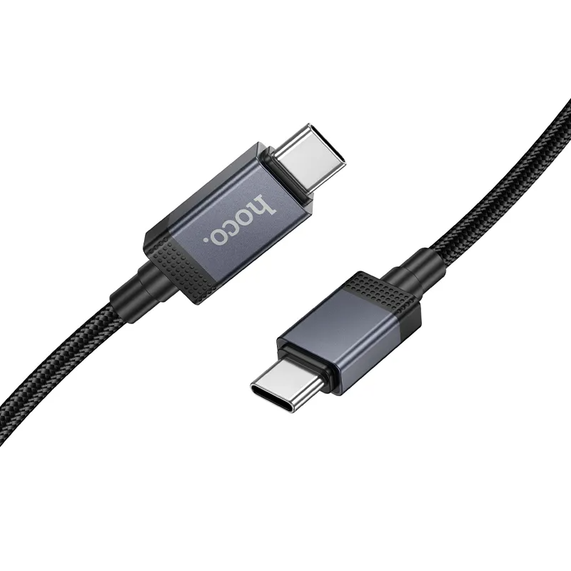 Câble de Données et de Charge USB-C - USB-C HOCO X118 Display, 60W, 1m, Noir