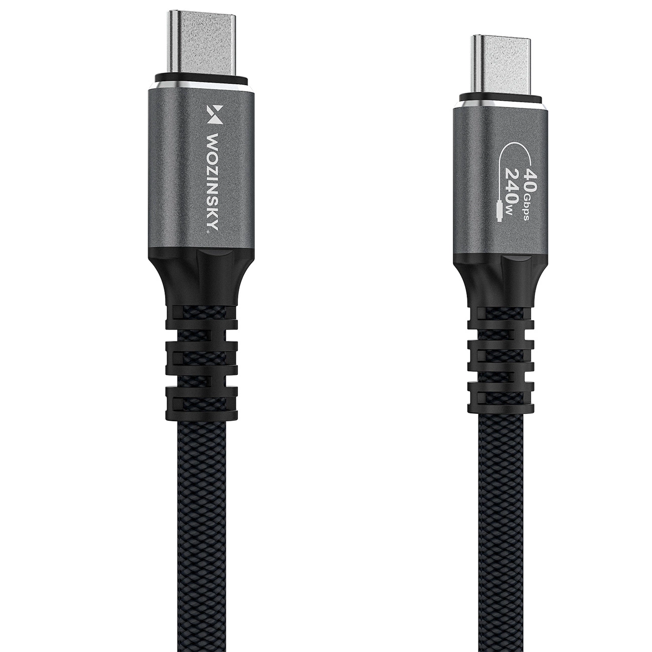 Câble de Données et de Charge USB-C - USB-C WZK WPS-UY42S, 240W, 2m, Noir