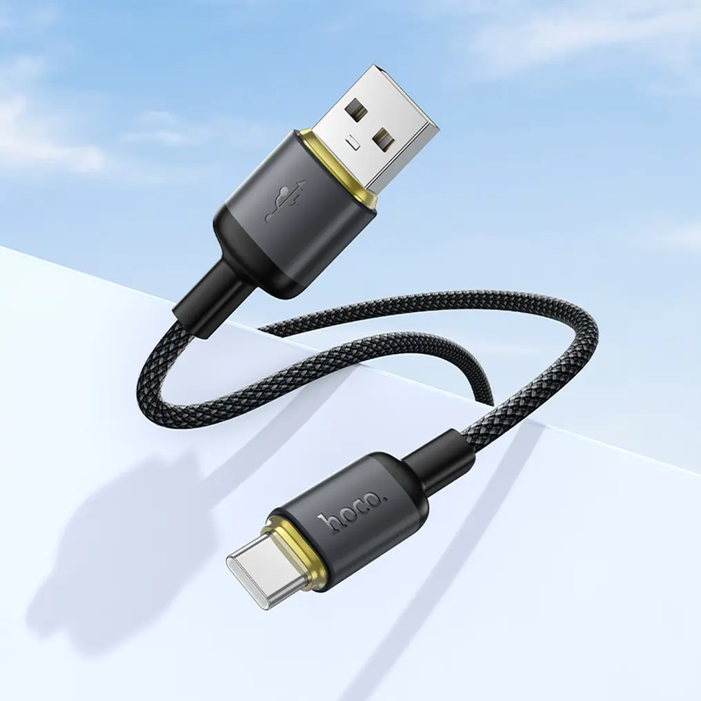 Câble de données et de charge USB-A - USB-C HOCO X128 Benefit, 36W, 1m, Noir