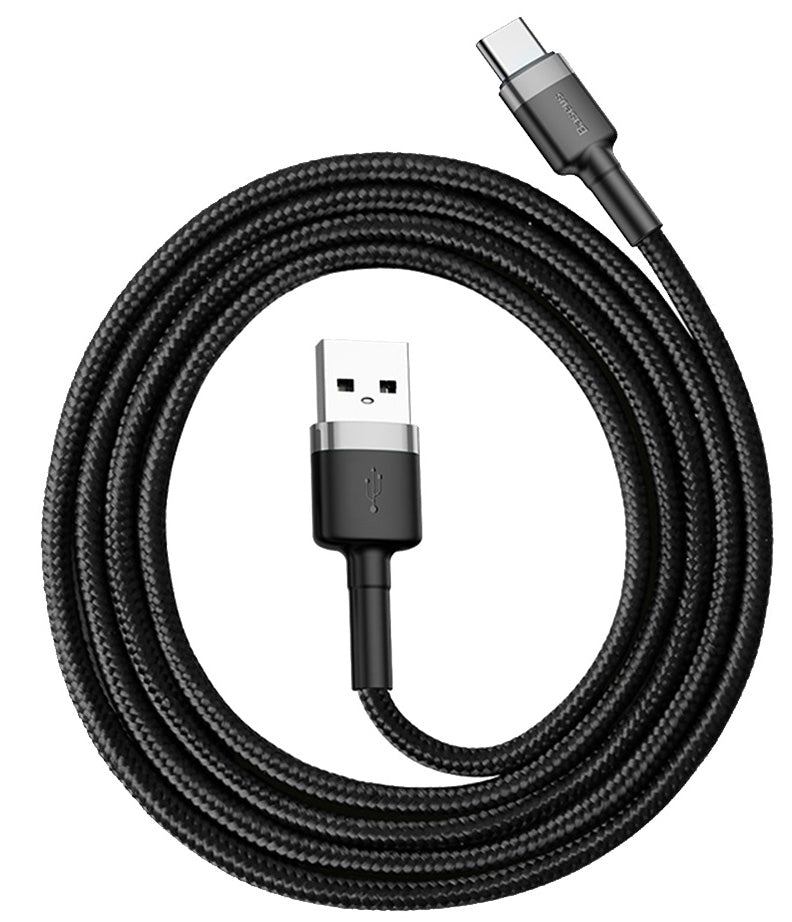 Câble de Données et de Charge USB-A - USB-C Baseus Cafule, 60W, 1m, Gris CATKLF-BG1