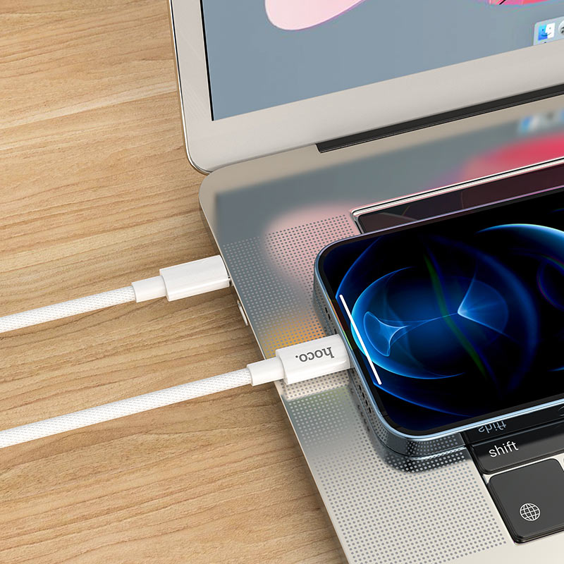 Câble de Données et de Charge USB-C - Lightning HOCO X56, 20W, 1m, Blanc