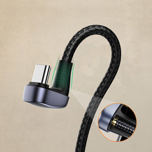 Câble de données et de charge USB-A - USB-C UGREEN US311 coudé, 18W, 1m, gris