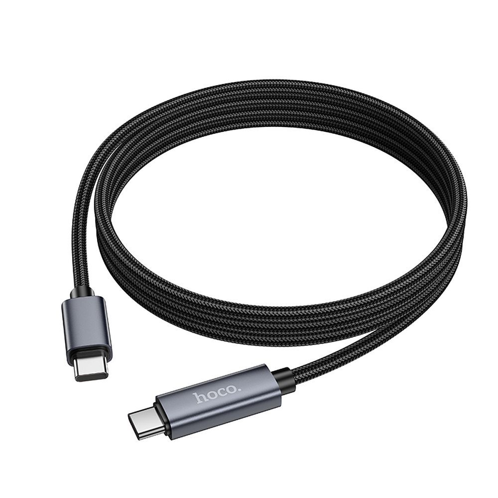 Câble de Données et de Charge USB-C - USB-C HOCO Display X112, 60W, 1m, Noir