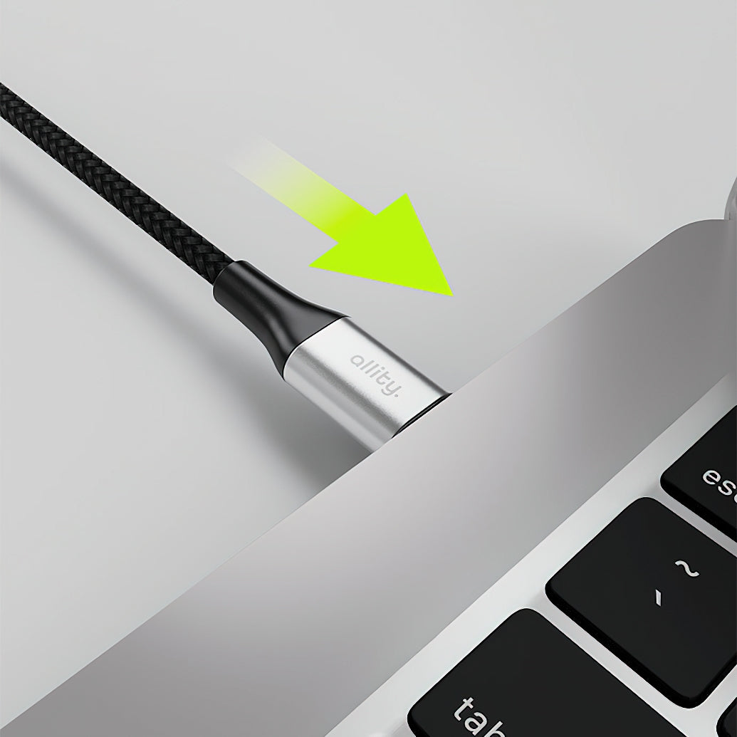 Câble de Données et de Charge USB-C - USB-C Allity. AUC-01, 100W, 2m, Noir