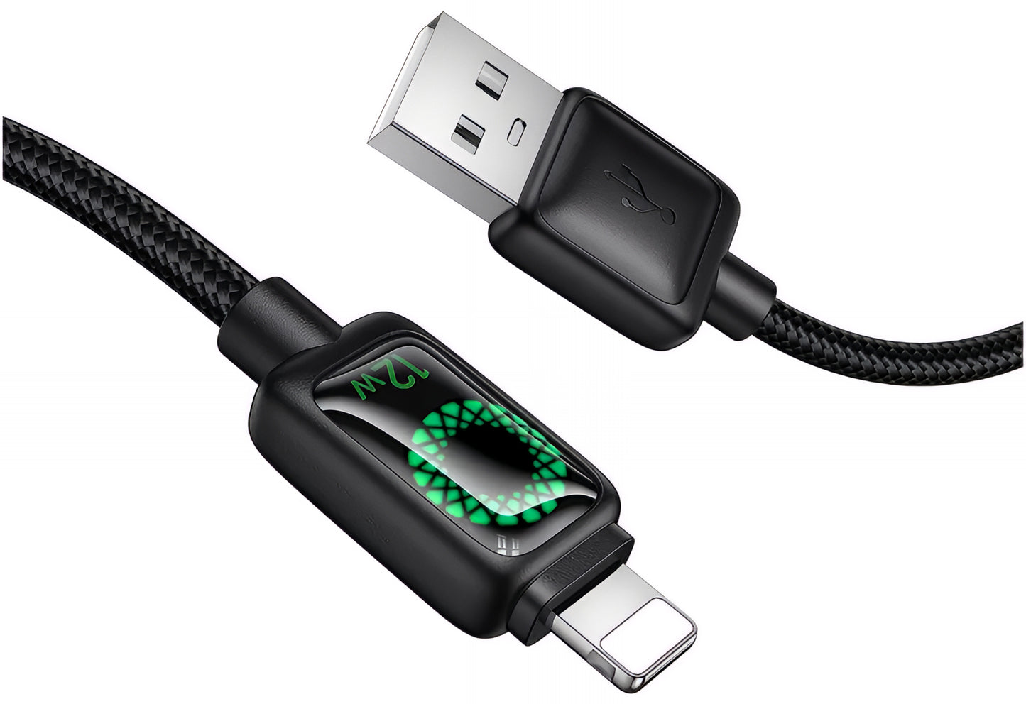 Câble de données et de charge USB-A - Lightning HOCO U146, 12W, 1.2m, Noir