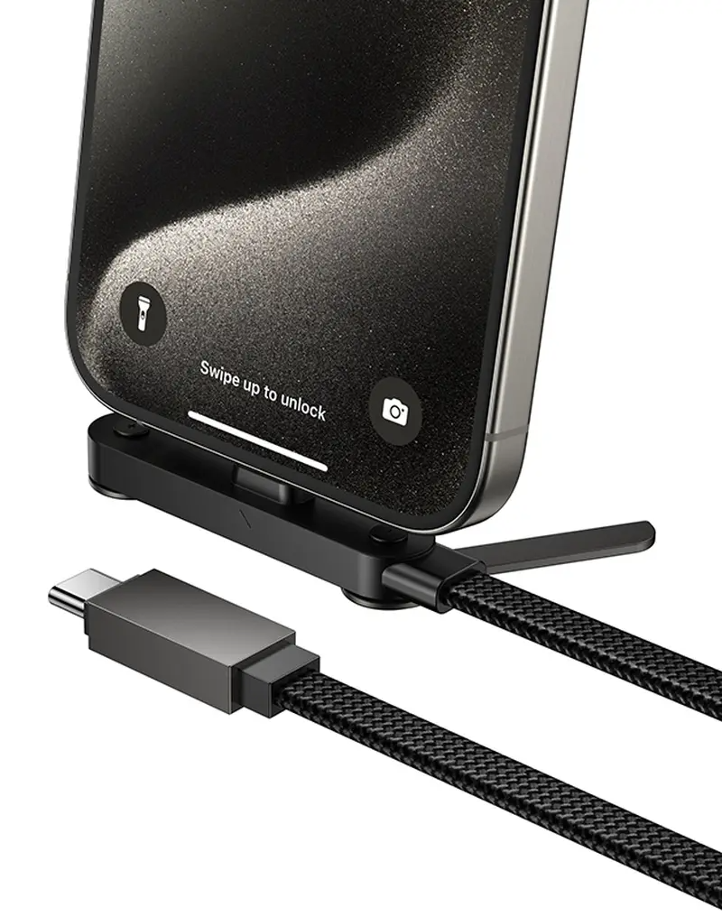 Câble de données et de charge USB-C - USB-C HOCO U150 Exquisite, 60W, 1,2m, Noir