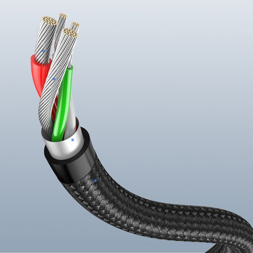 Câble de données et de charge USB-A - USB-C UGREEN US284 coudé, 60W, 3m, gris