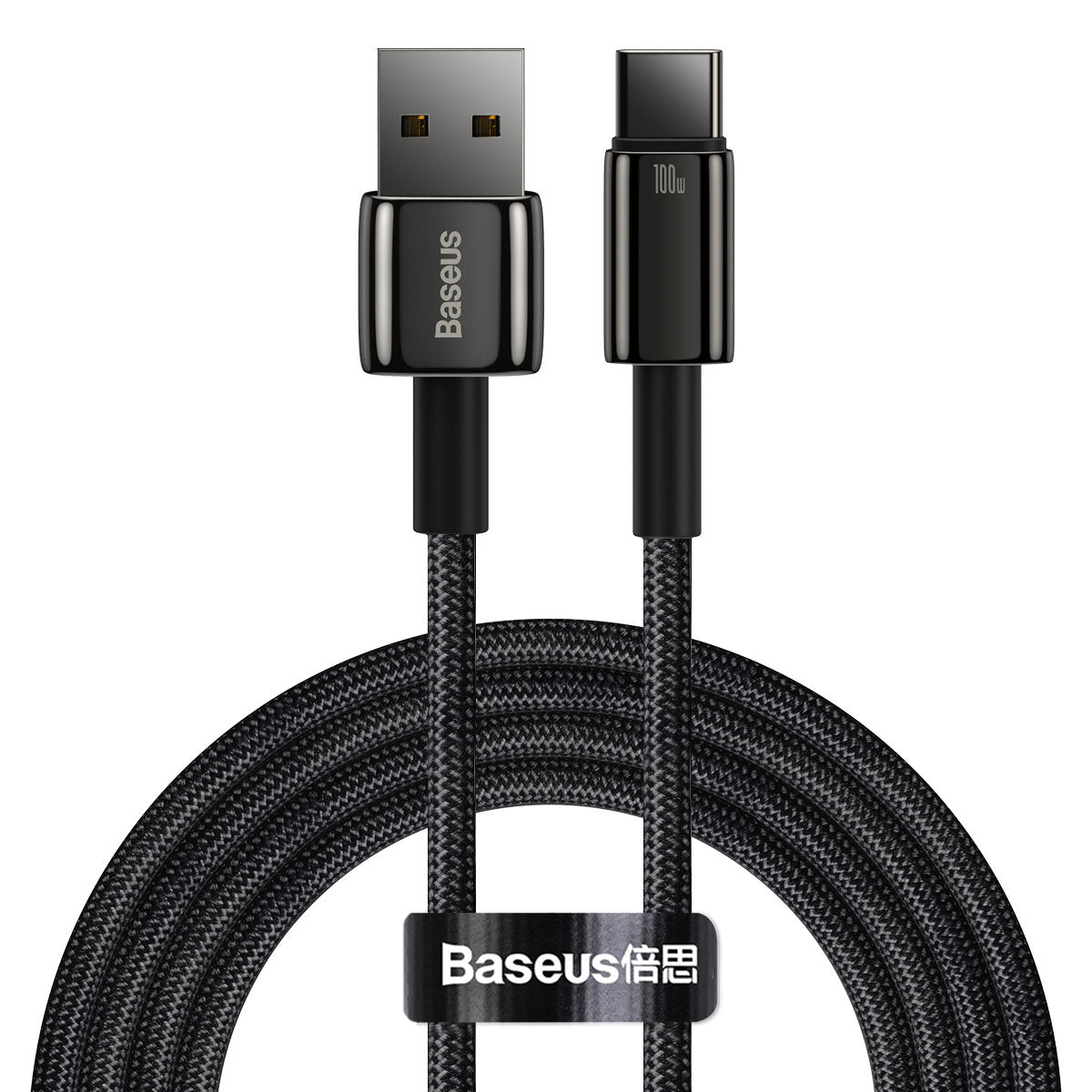 Base USB-A à USB-C Or tungstène, 100W, 2m, Noir CAWJ00010101