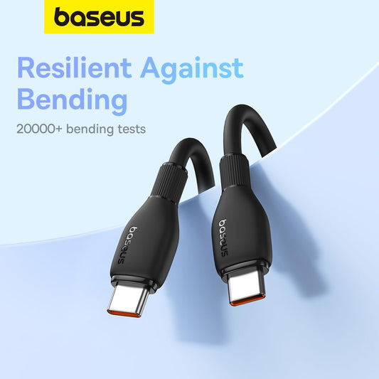 Câble de Données et de Charge USB-C - USB-C Baseus Pudding, 100W, 2m, Noir P10355702111-01