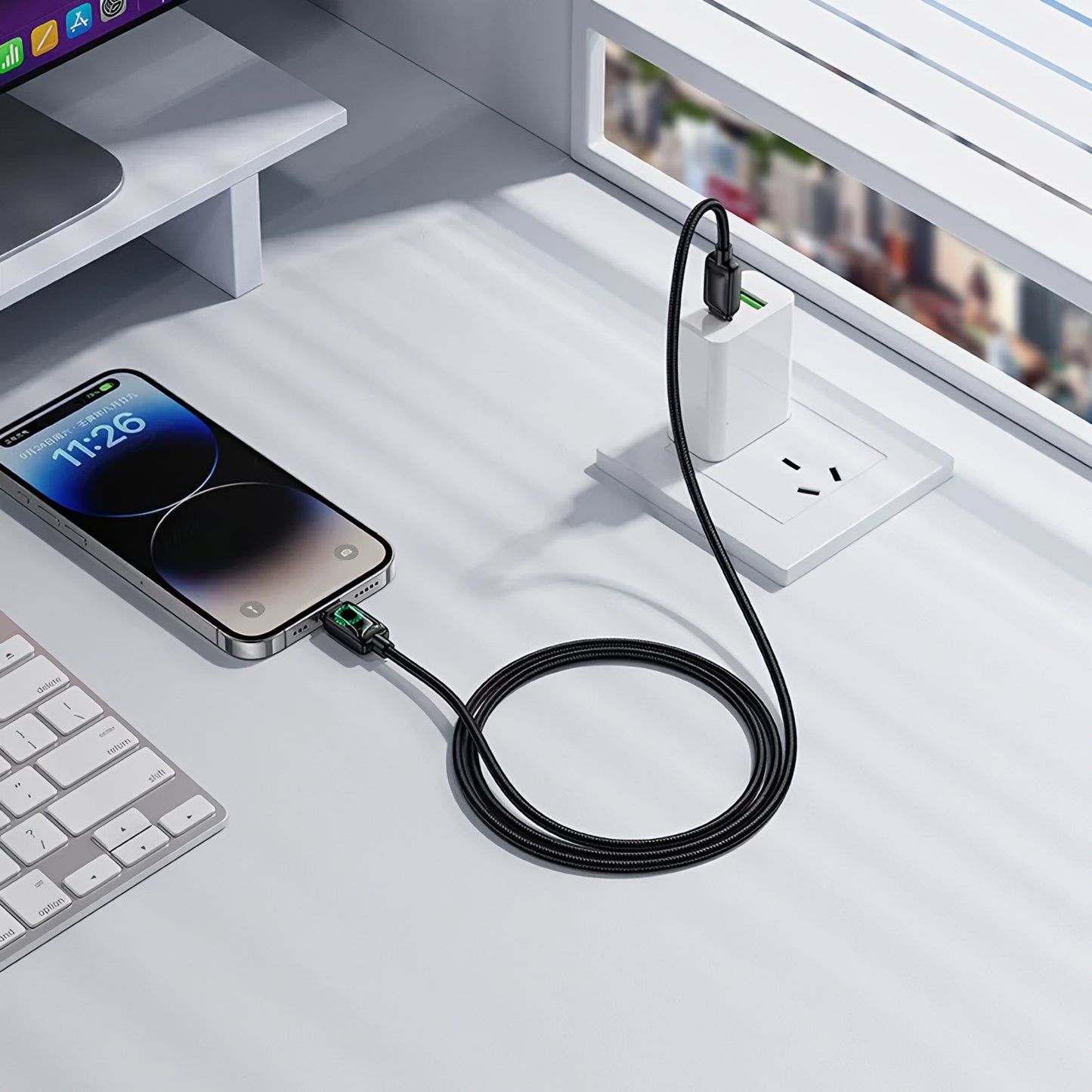 Câble de données et de charge USB-C - Lightning HOCO U146, 30W, 1.2m, Noir