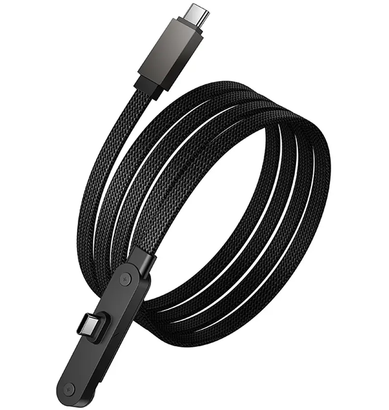 Câble de données et de charge USB-C - USB-C HOCO U150 Exquisite, 60W, 1,2m, Noir