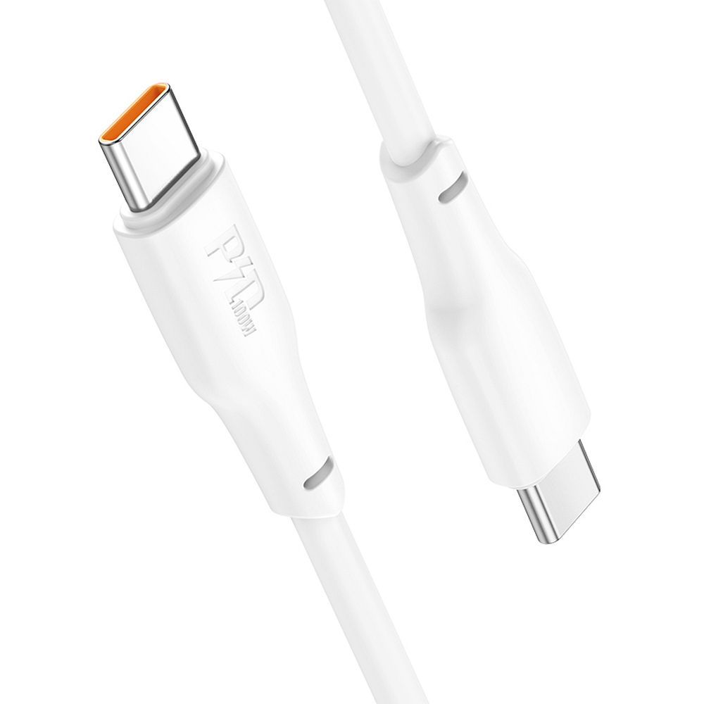 Câble de Données et de Charge USB-C - USB-C HOCO X93, 100W, 2m, Blanc