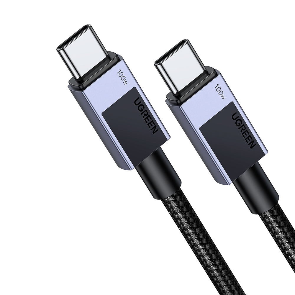 Câble de Données et de Charge USB-C - USB-C UGREEN L512, 100W, 0.5m, Gris