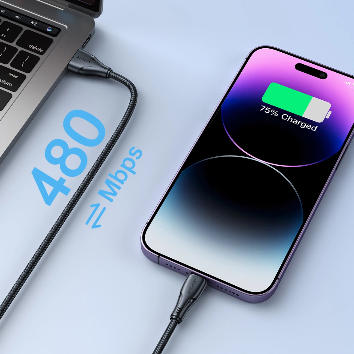 Câble de Données et de Charge USB-A - Lightning Joyroom S-A11, 18W, 1.2m, Noir