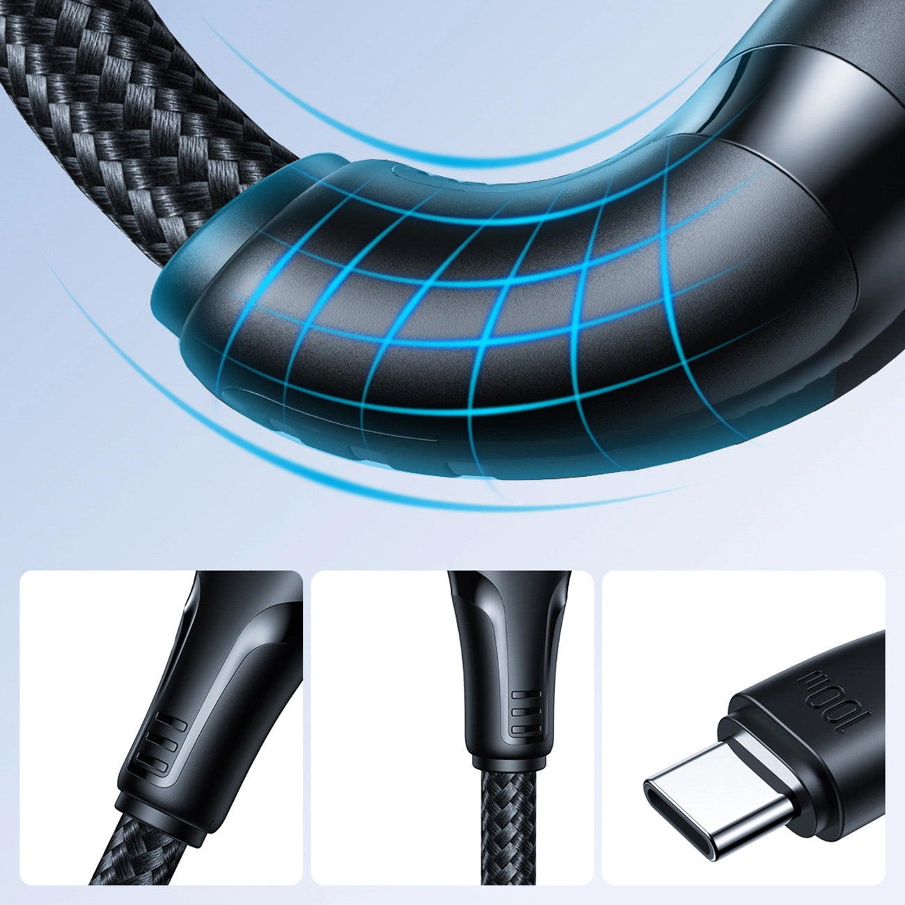 Câble de Données et de Charge USB-C - USB-C Joyroom S-A11, 60W, 0.25m, Noir