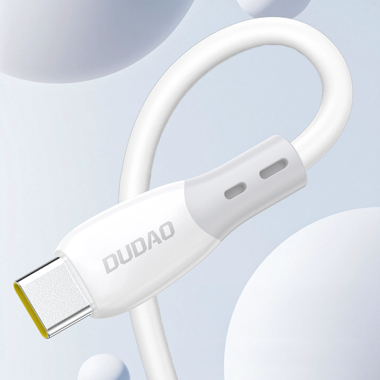 Câble de Données et de Charge USB-A - USB-C Dudao L25ST, 100W, 1m, Blanc