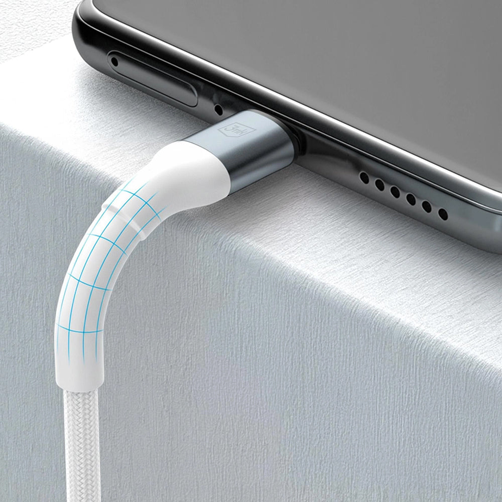 Câble de Données et de Charge USB-A - Lightning 3MK Hyper N, 12W, 2m, Blanc