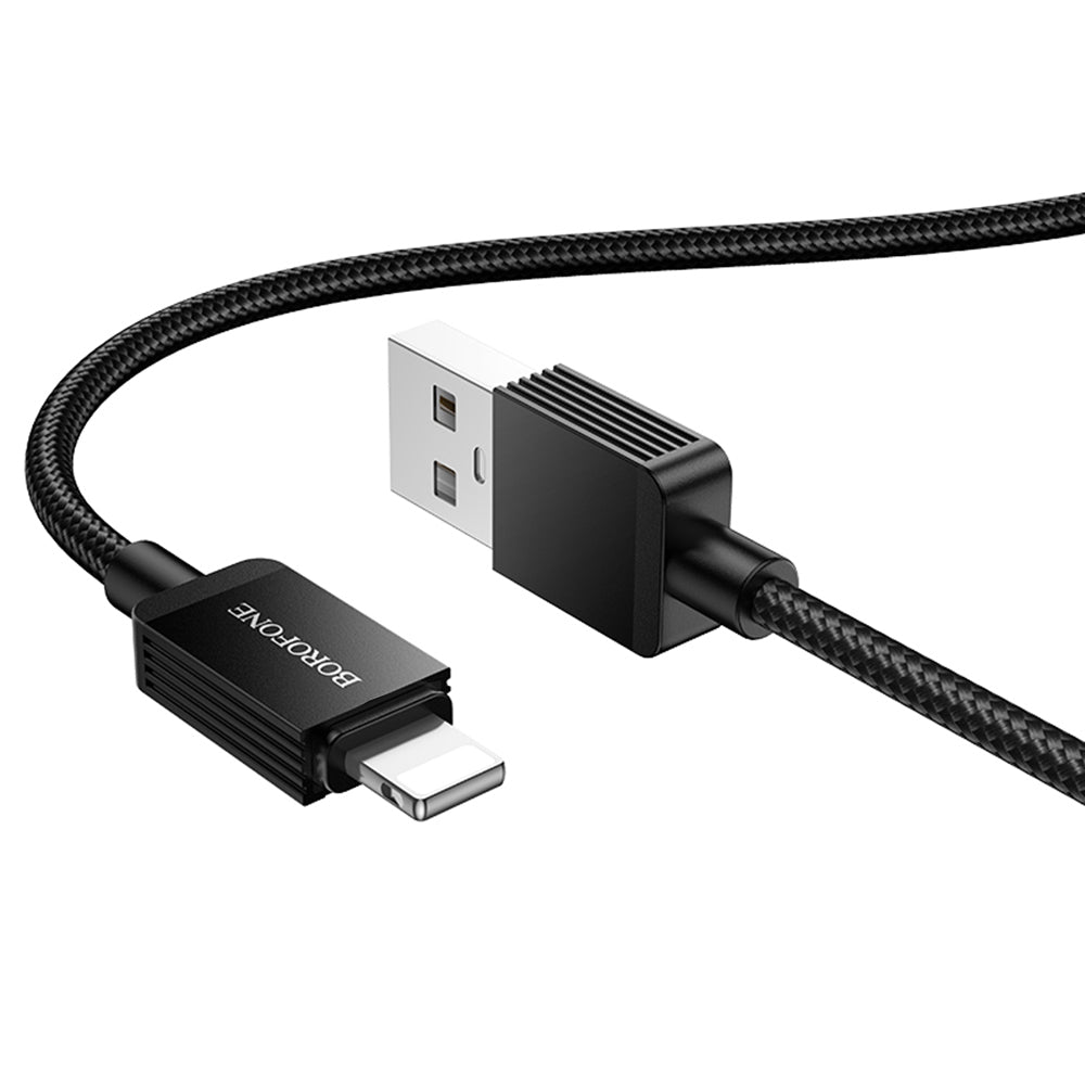 Câble de Données et de Charge USB-A - Lightning Borofone BX120 Placer, 18W, 1m, Noir