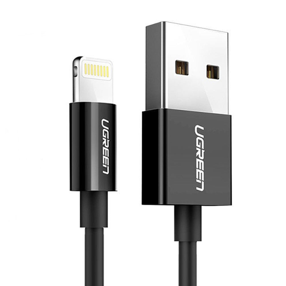 Câble de Données et de Charge USB-A - Lightning UGREEN 80823, 18W, 2m, Noir