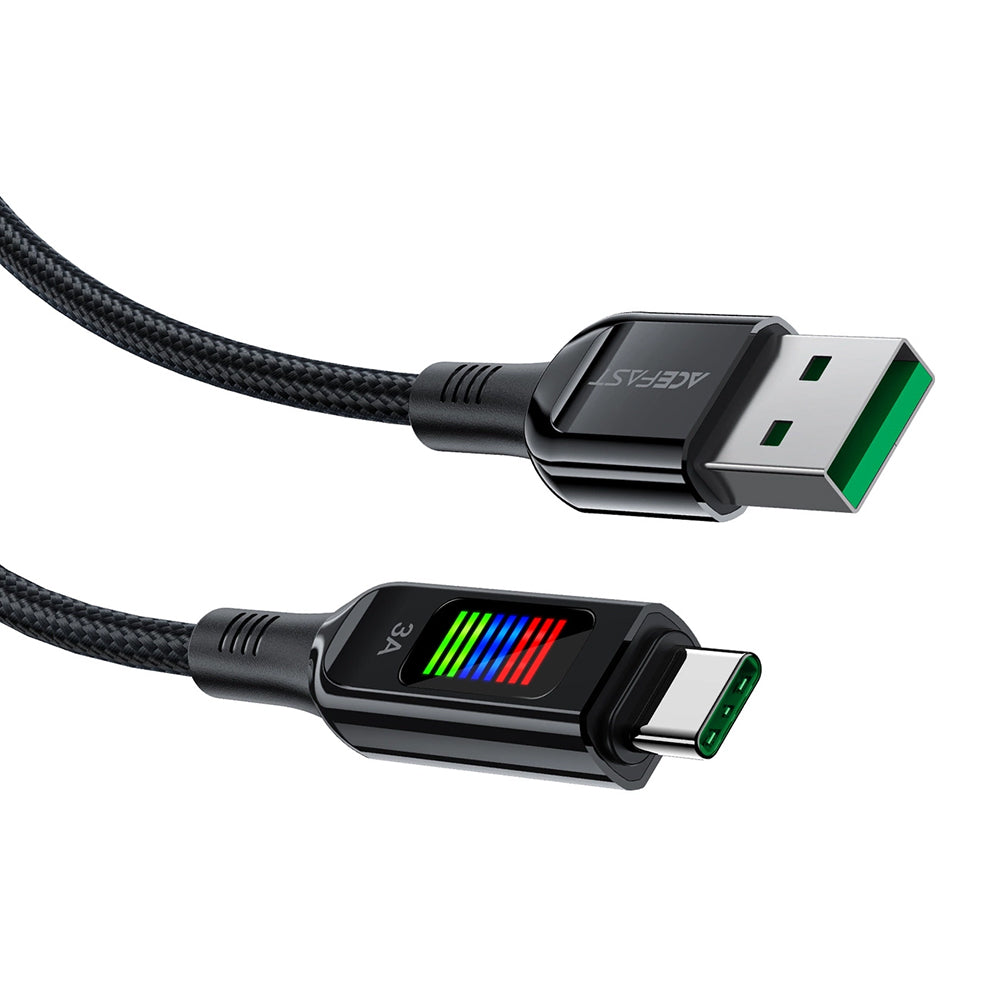 Câble de Données et de Charge USB-A - USB-C Acefast C7-04, 18W, 1.2m, Noir