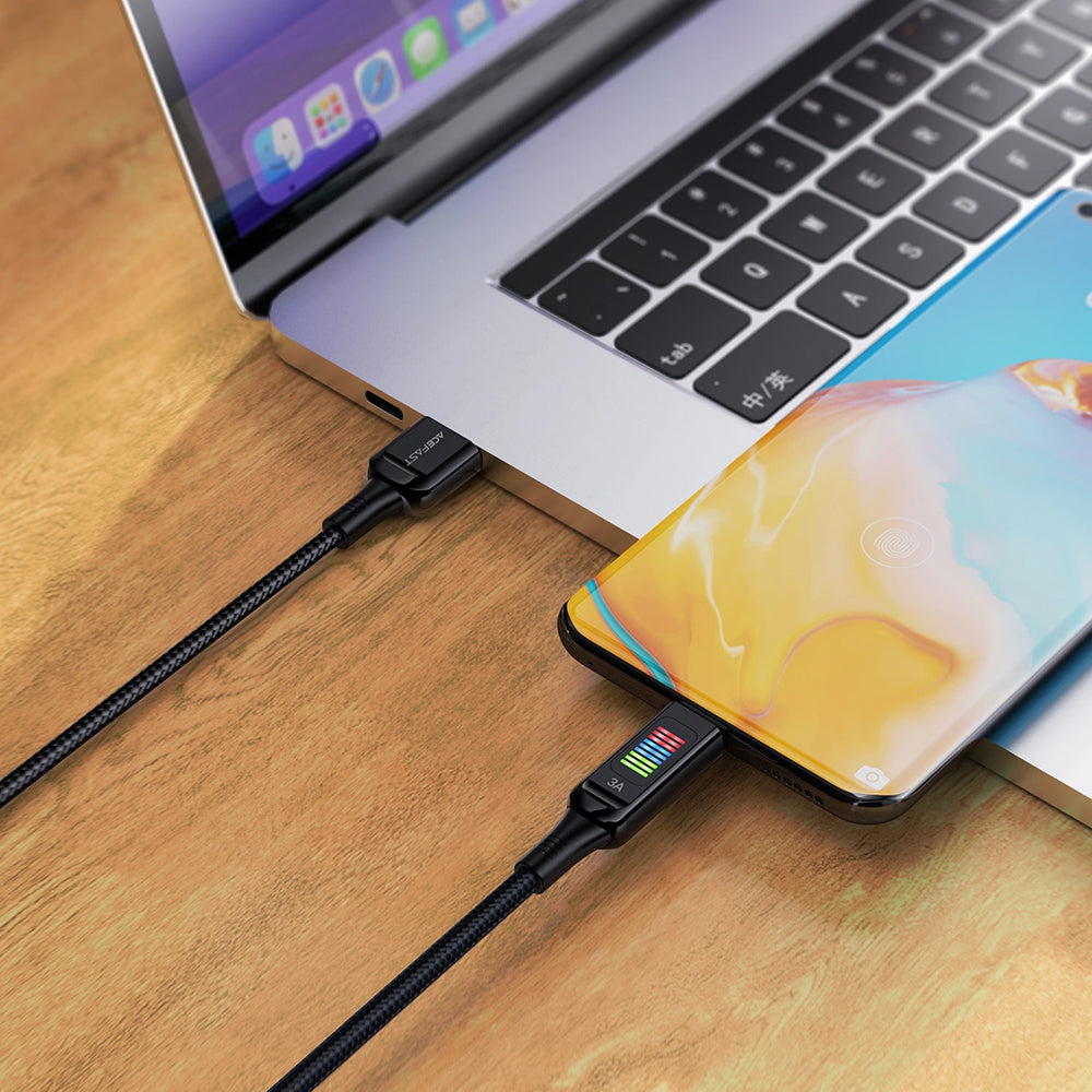 Câble de Données et de Charge USB-A - USB-C Acefast C7-04, 18W, 1.2m, Noir