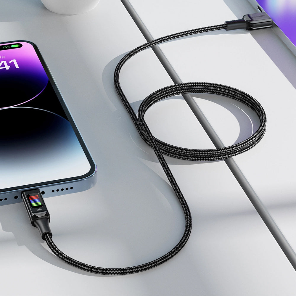 Câble de Données et de Charge USB-A - USB-C Acefast C7-04, 18W, 1.2m, Noir