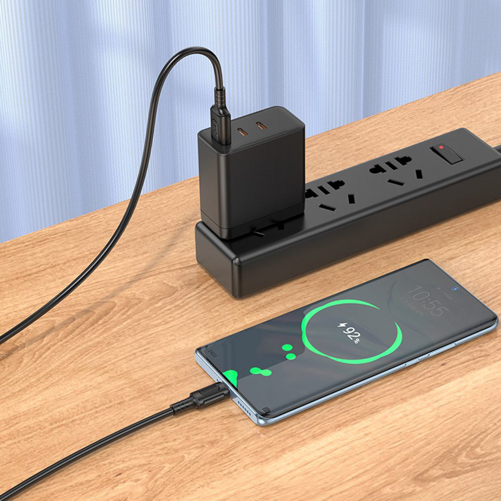 Câble de Données et de Charge USB-A - USB-C Borofone BX111 Feliz, 20W, 1m, Noir