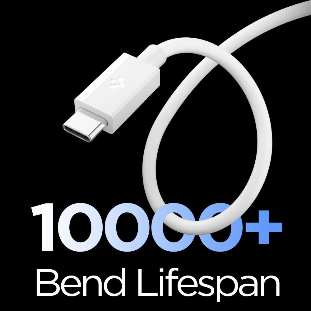Spigen Essential USB-A to USB-C Data and Charging Cable, 60W, 1m, White ACA08715