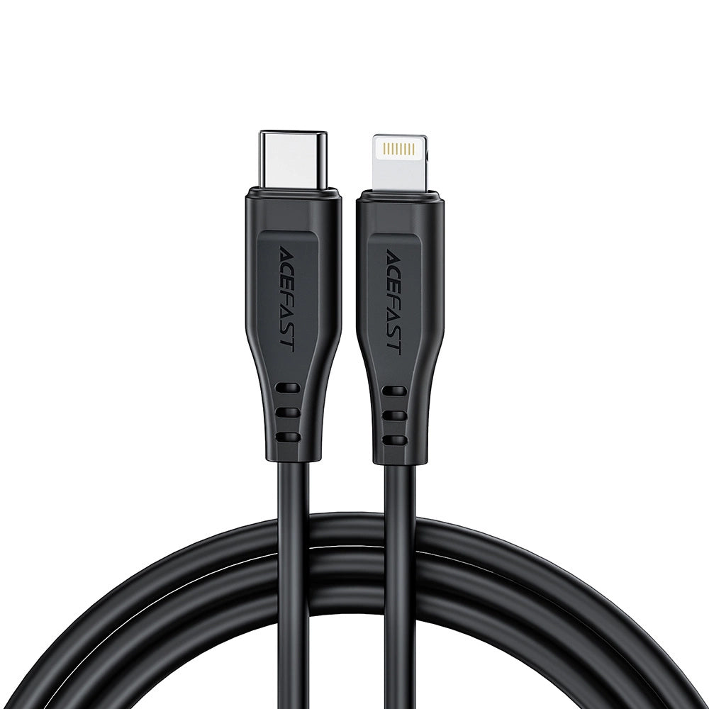 Câble de Données et de Charge USB-C - Lightning Acefast C3-01, 30W, 1.2m, Blanc