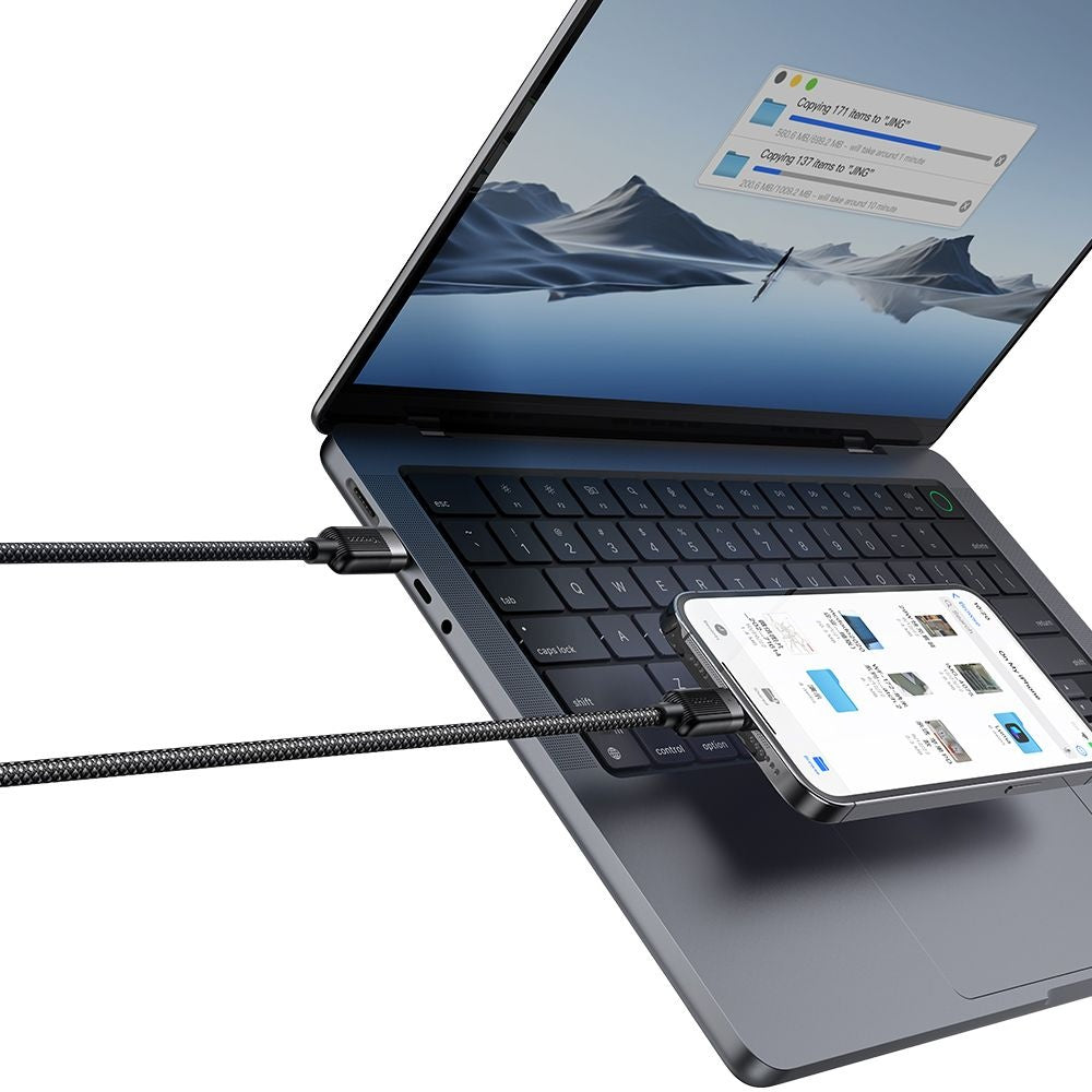 USB-C to Lightning McDodo CA-2010 Self Winding Data and Charging Cable, 36W, 1.2m, Black