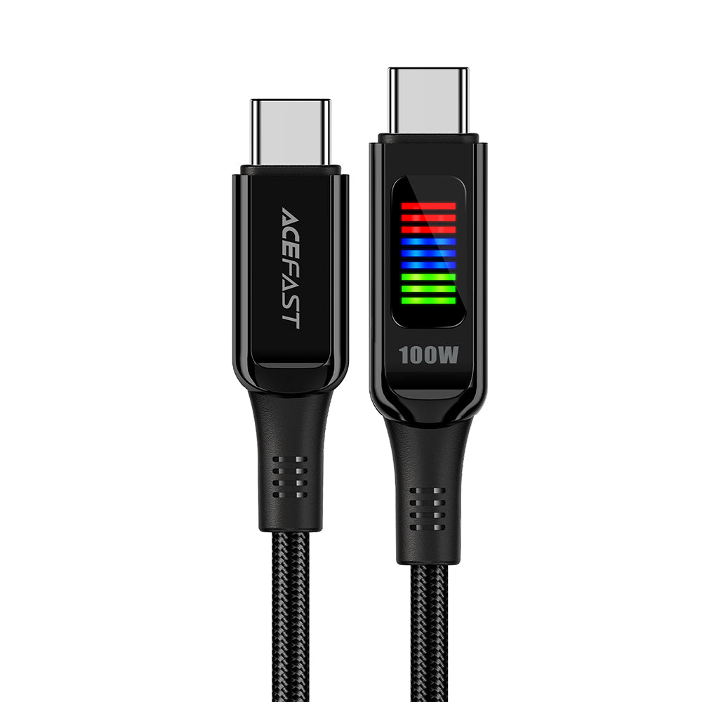 Câble de Données et de Charge USB-C - USB-C Acefast C7-03, 100W, 1.2m, Noir