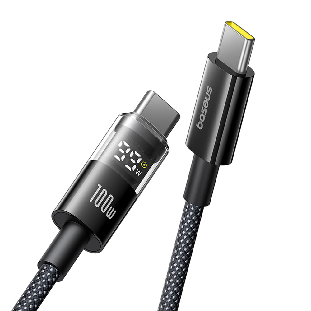 Câble de Données et de Charge USB-C - USB-C Baseus Display 2, 100W, 2m, Noir P10377706123-00