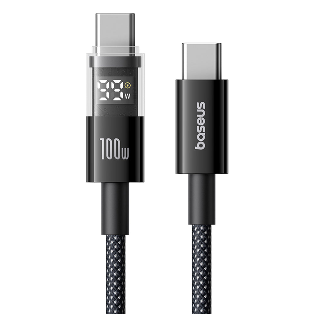 Câble de Données et de Charge USB-C - USB-C Baseus Display 2, 100W, 2m, Noir P10377706123-00