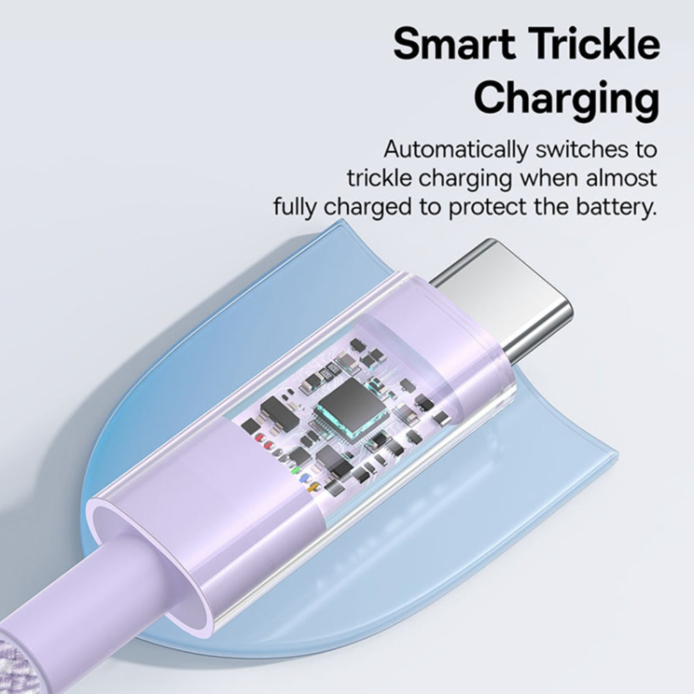 Câble de Données et de Charge USB-C - USB-C Baseus Gem, 100W, 1m, Violet P10373000511-00