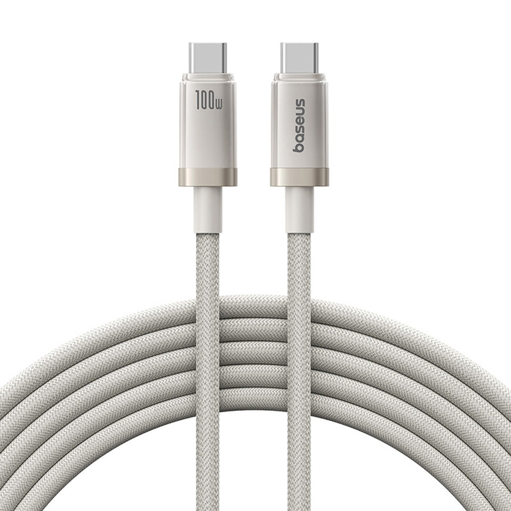 Câble de Données et de Charge USB-C - USB-C Baseus Titanium, 100W, 2m, Argenté P10378100G21-01