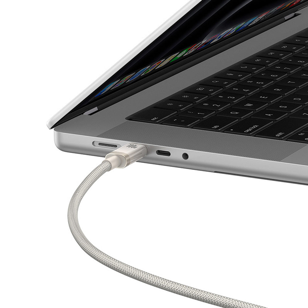 Câble de Données et de Charge USB-C - USB-C Baseus Titanium, 100W, 2m, Argenté P10378100G21-01